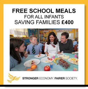 Free school meals for all infants - saving families £400